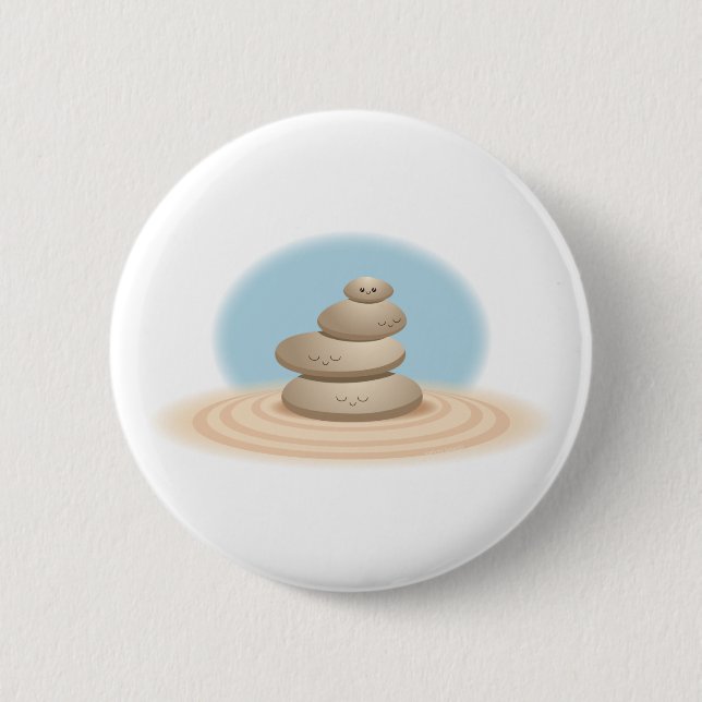 Zen Rocks Pinback Button (Front)