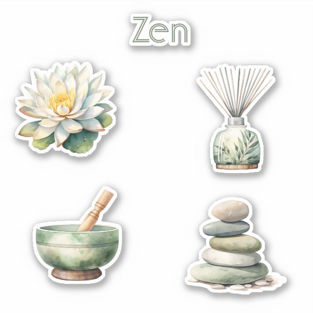 Zen Rocks  Sticker (Front)