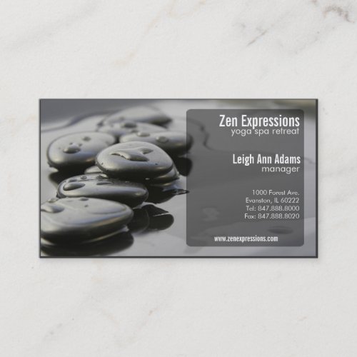 zen rocks yoga business card