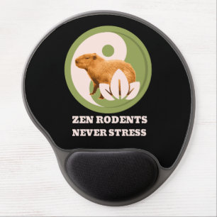 Zen Rodents Never Stress Capybara Humor Gel Mouse Pad