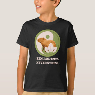 Zen Rodents Never Stress Capybara Humor T-Shirt