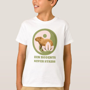 Zen Rodents Never Stress Capybara Humor T-Shirt