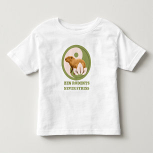 Zen Rodents Never Stress Capybara Humor Toddler T-shirt