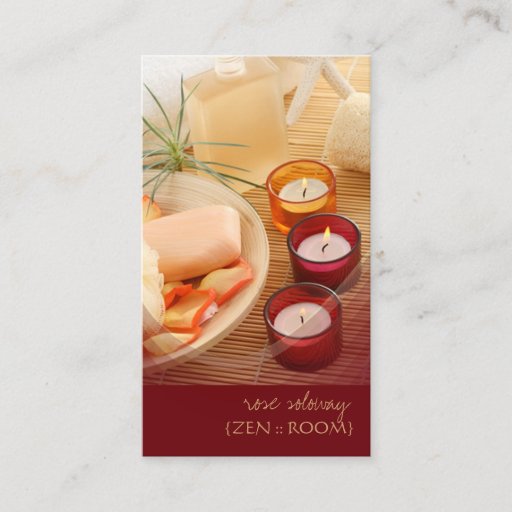 Customizable Zen room business cards