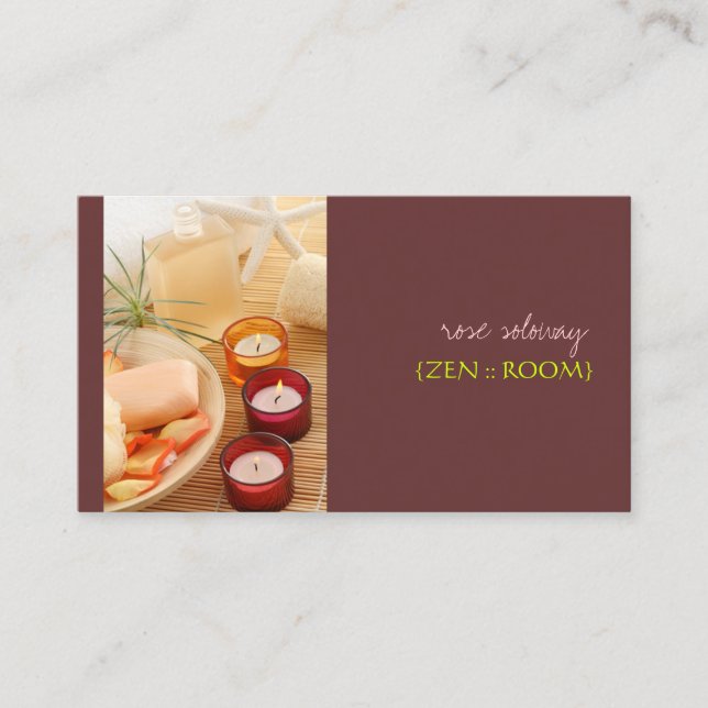 Zen room business cards (Front)