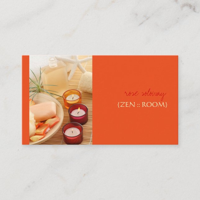 Zen room, DIY background color Business Card (Front)