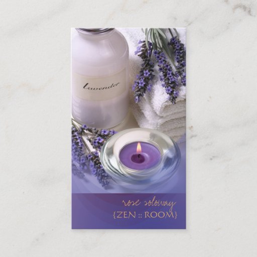 Customizable Zen room/Lavender business cards