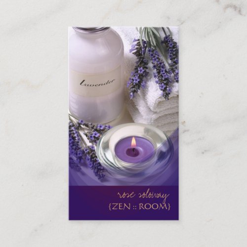Zen room/Lavender/Violet business cards