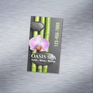 Zen Salon Aromatherapy Massage Therapy Beauty SPA Business Card Magnet