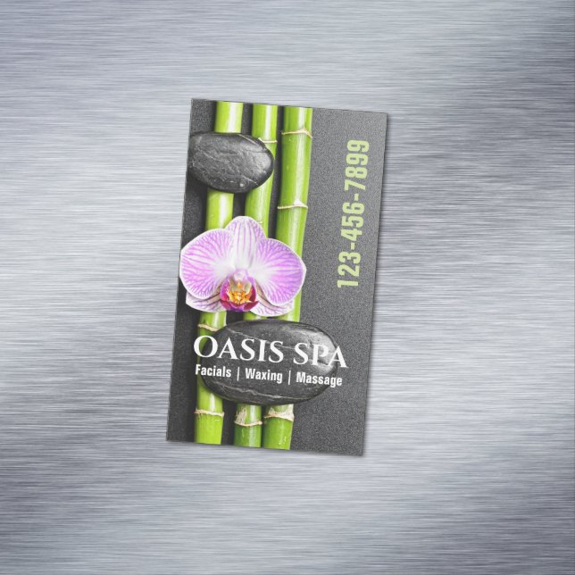 Zen Salon Aromatherapy Massage Therapy Beauty SPA Business Card Magnet (In Situ)