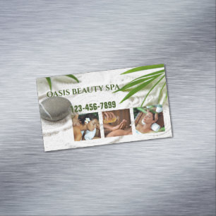 Zen Salon Aromatherapy Massage Therapy Beauty SPA Business Card Magnet