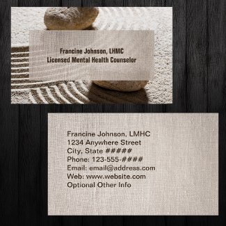 Zen Sand Labrynth and Stones with Faux Linen 