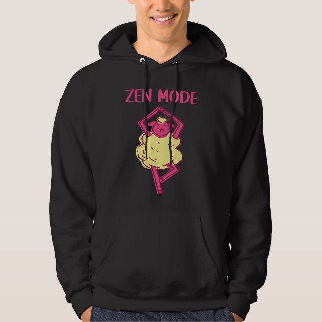 Zen sheep Yoga  Animals Workout Calm Hoodie (Front)