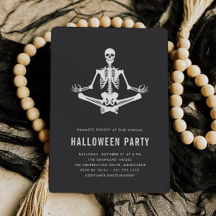 Zen Skeleton Halloween Party Invitation