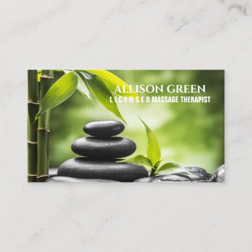 Zen SPA Beauty Salon Aromatherapy Massage Therapy Business Card