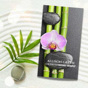 Zen SPA Beauty Salon Aromatherapy Massage Therapy Business Card