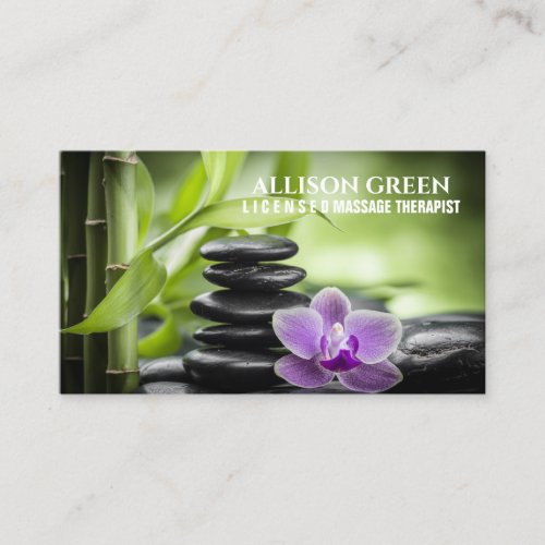 Zen SPA Beauty Salon Aromatherapy Massage Therapy Business Card