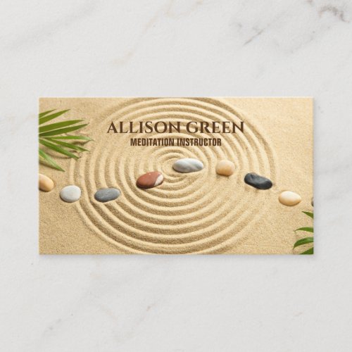 Zen SPA Massage Therapy Yoga Instructor Meditation Business Card