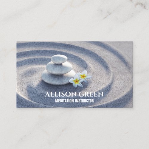 Zen SPA Massage Therapy Yoga Instructor Meditation Business Card