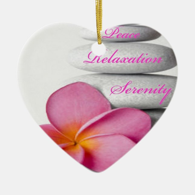 Zen Spa Nature Ceramic Ornament (Front)