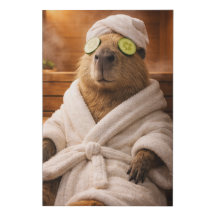 Zen Spa Otter Canvas Art - Funny Bathroom & Wellne