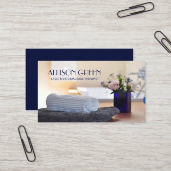 Zen Spa Salon Aromatherapy Massage Therapy Business Card by businesscardsdepot at Zazzle