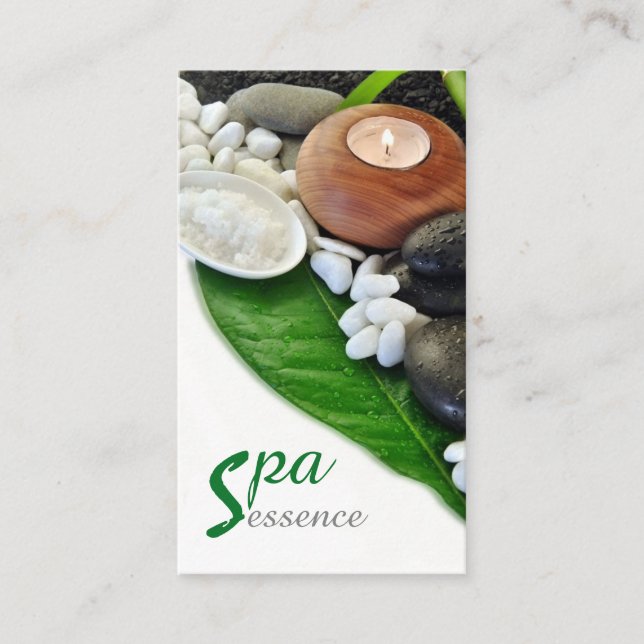 Zen Spa Wellness Massage Aromatherapy Business Card (Front)