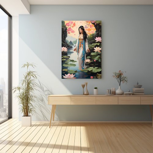 Zen Spirit by the Tranquil Stream Faux Canvas Print