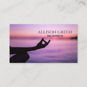 Zen Spiritual Wellness Meditation Yoga Instructor Business Card