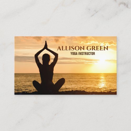 Zen Spiritual Wellness Meditation Yoga Instructor  Business Card