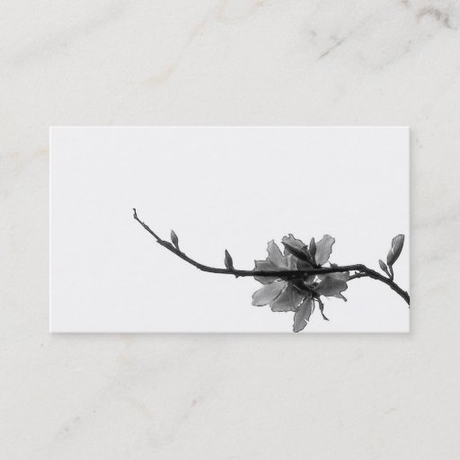 Customizable Zen Spring/ Black&amp;White Business Card Template