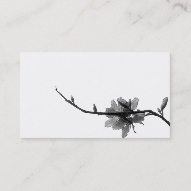 Zen Spring/ Black&White Business Card (Front)