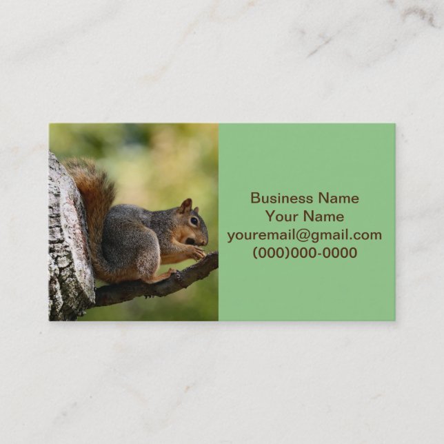Zen squirrel business card (Front)