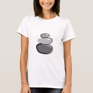 Zen Stacked Stone Sketch T-Shirt