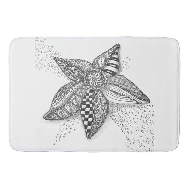 Zen Starfish Bathroom Mat (Front)