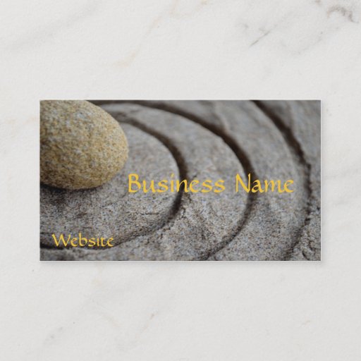 Customizable Zen Stone Business Card Templates