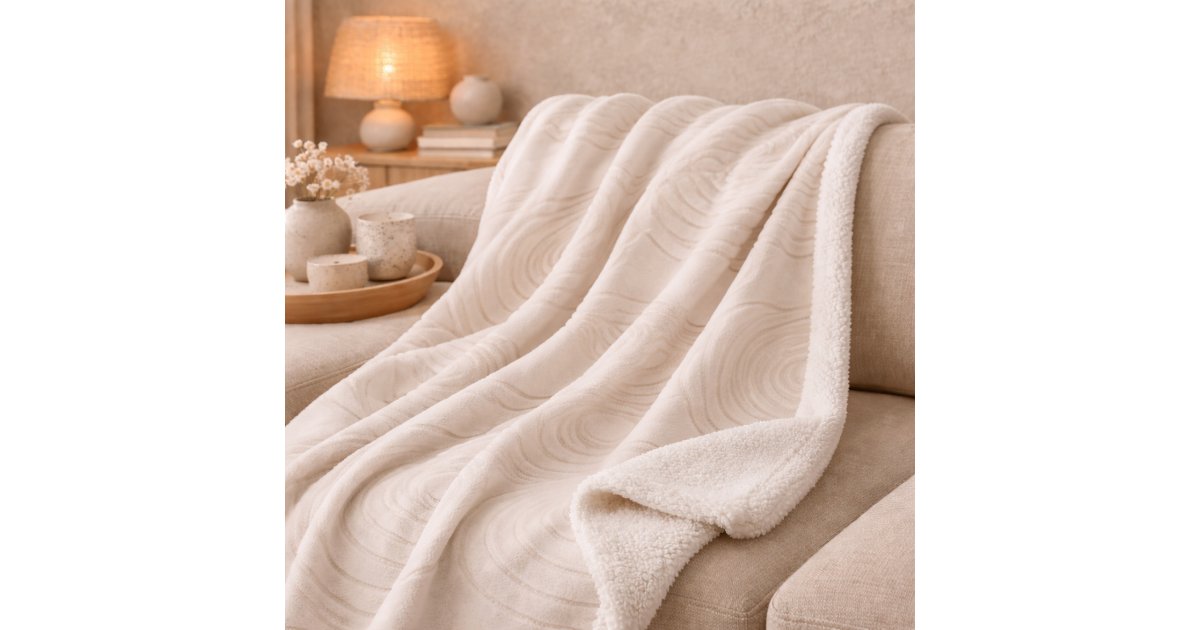 Zen Stone Ripple Sherpa Blanket | Zazzle