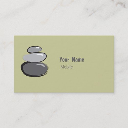 Zen Stone Stacked Sketch Business Card