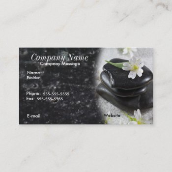 Zen Stones Business Card by Dreamleaf_Printing at Zazzle