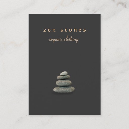 Customizable New Age Zen Stones Chubby Business Card