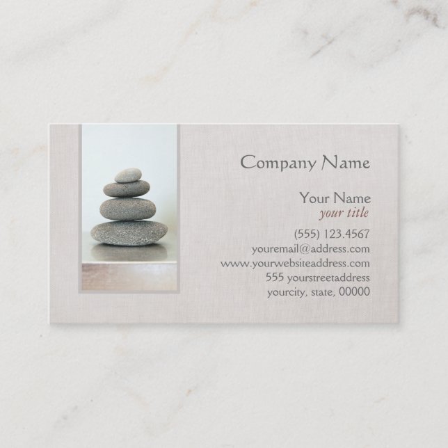 Zen Stones Holistic Health Healer Business Card (Front)