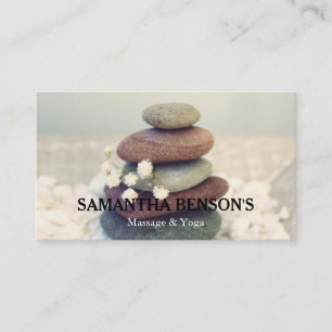 Zen Stones Massage Therapist Business Card