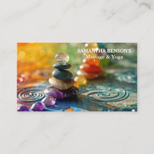 Zen Stones Massage Therapist Business Card