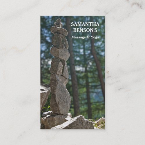 Zen Stones Massage Therapist Business Card