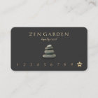 Zen Stones Massage Therapist Loyalty Punch Card