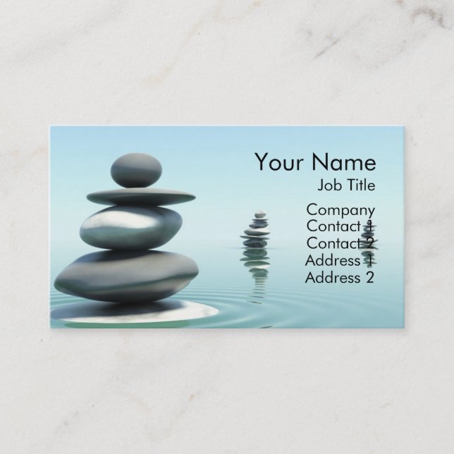 Zen stones Midday Business Card (Front)