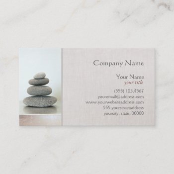 Zen Stones Natural Health Healer Wellness Business Card by sm_business_cards at Zazzle