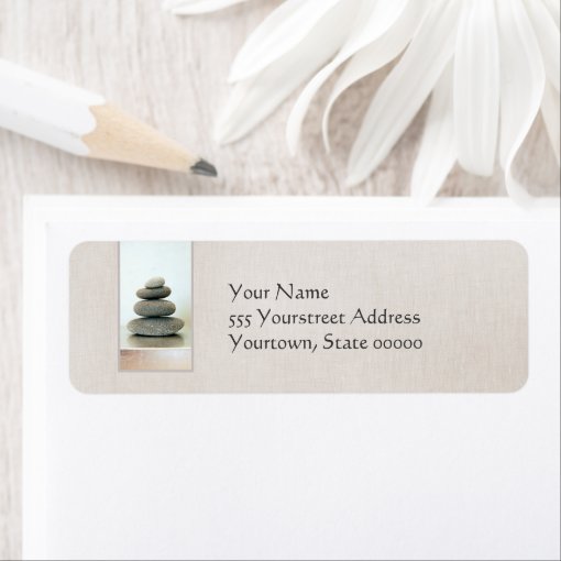 Zen Stones Return Address Label Zazzle