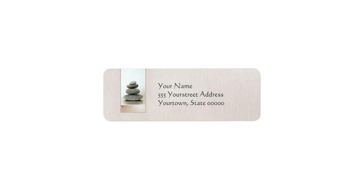 Zen Stones Return Address Label Zazzle