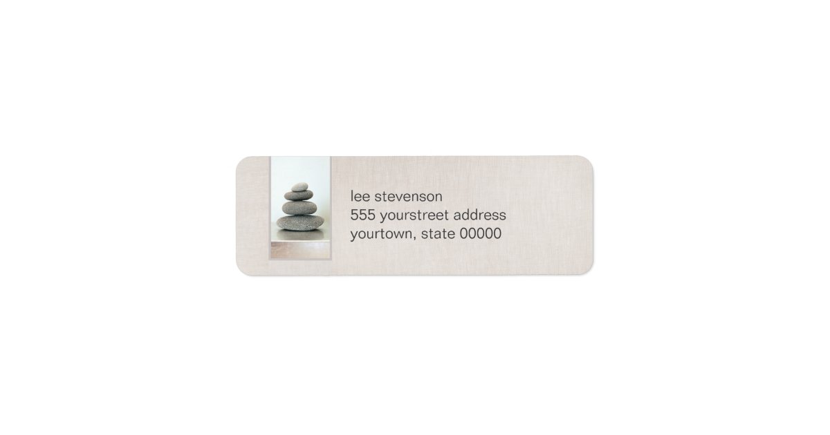 Zen Stones Return Address Labels Zazzle